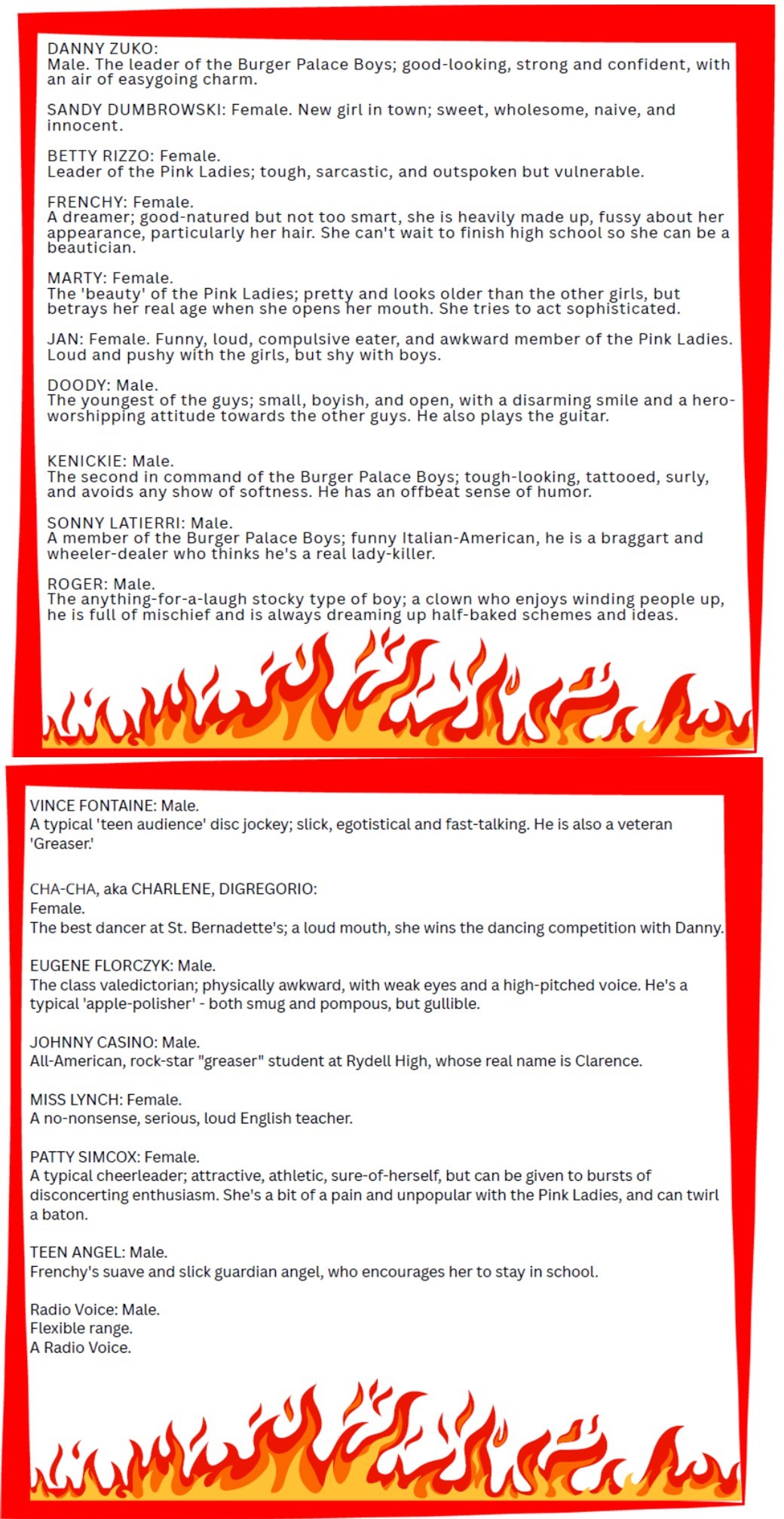 Grease Audition Notice
